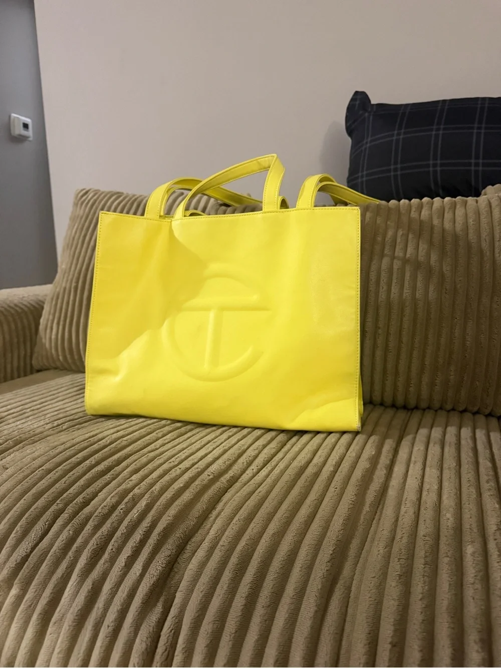 Telfar Yellow Leather Shopper Tote